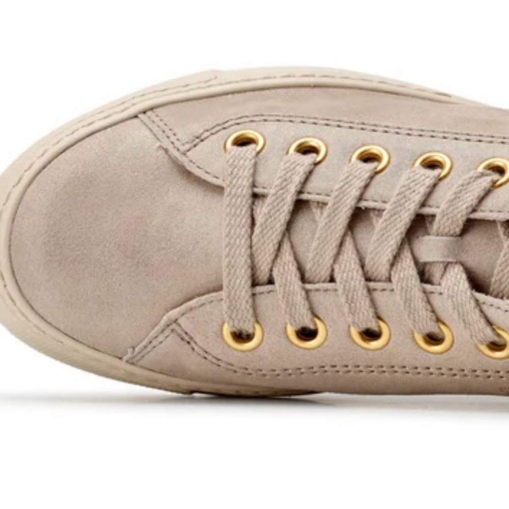 Paul Green Bixby Cashemire (Metallic Beige) Sneakers with Gold Details - Picture 2 of 6